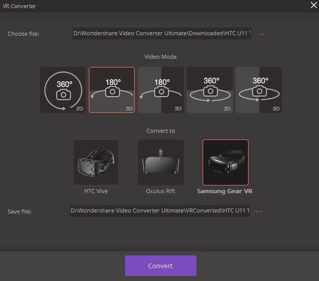 wondershare uniconverter 2d to vr toolbox not working