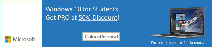 Windows 10 Student Edition Price and Discount