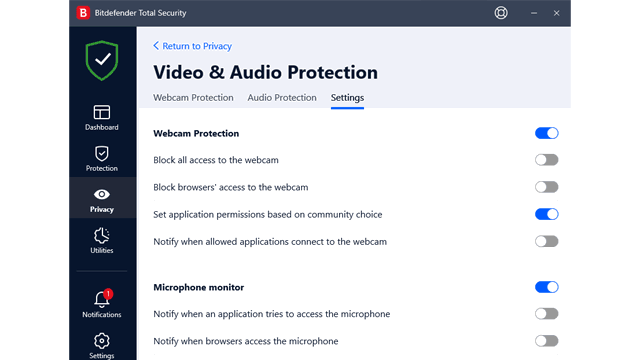 Bitdefender Audio-Video Protection