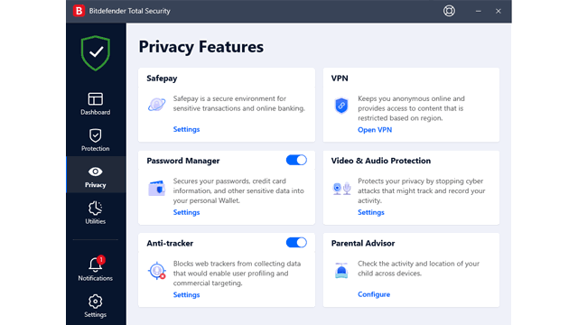 Bitdefender Privacy Features Review