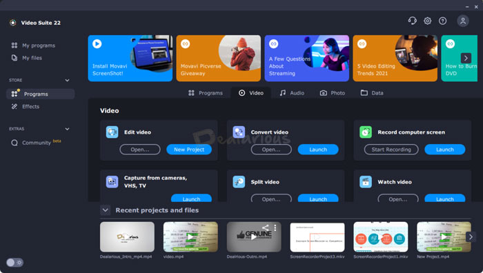 Movavi Video Suite Review Interface