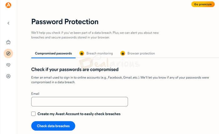 Avast Password protection