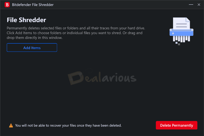 Delete Files securely with Bitdefender