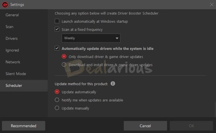 Automatic driver update in Driver Booster Pro