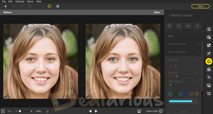 retouch images with MOvavi Photo Editor