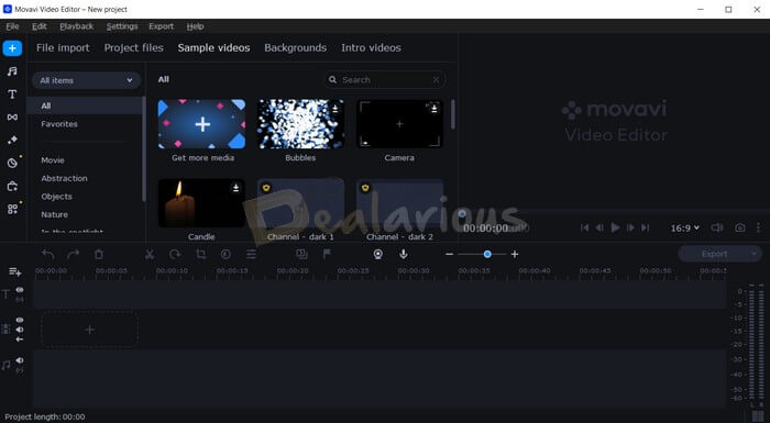 Movavi Video Editor 23 Interface