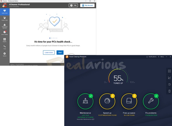 Avast Cleanup Vs CCleaner Choosing the Best Tuneup Utility