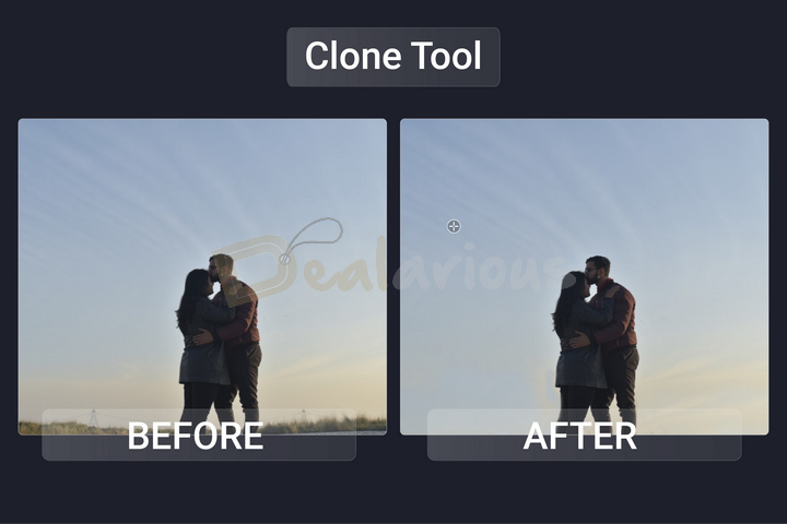 Clone tool in Luminar Neo