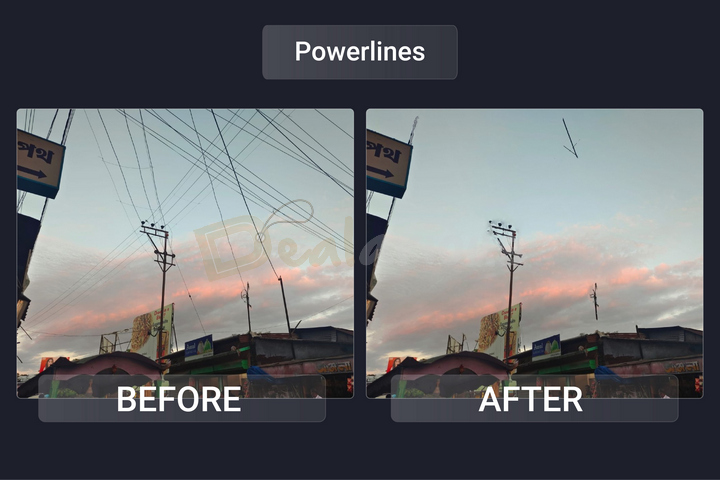 Automatically remove objects like powerlines 