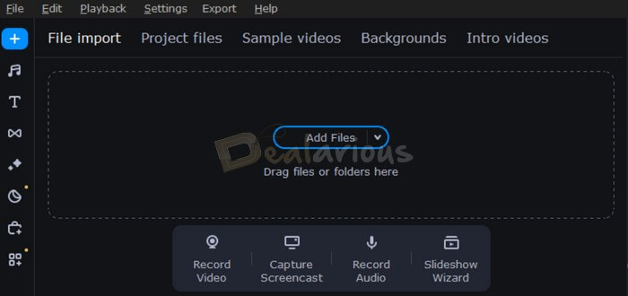 Importing files in Movavi Video Editor