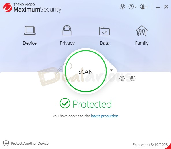 Home Screen of Trend Micro Maximum Security