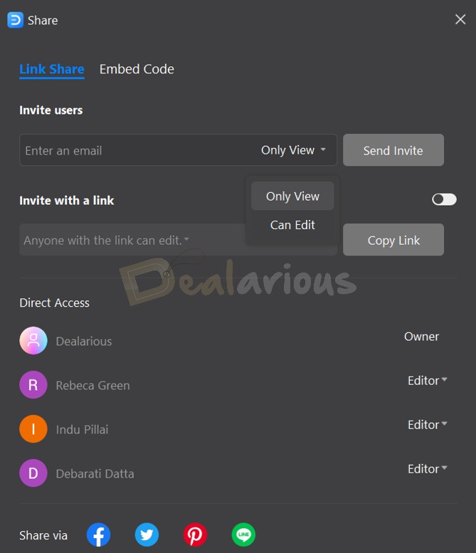 Sharing Files in EdrawMax