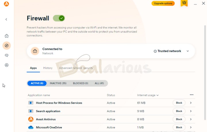 Firewall Protection in Avast One