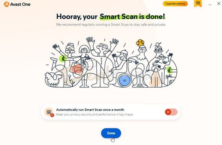 Avast One Scan Completion