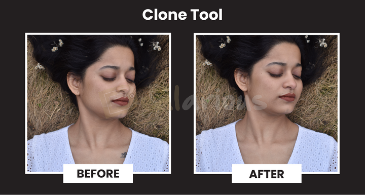 Clone stamp retouching in Movavi Photo Editor