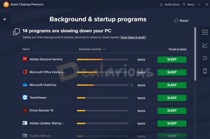Optimize Startup and background programs