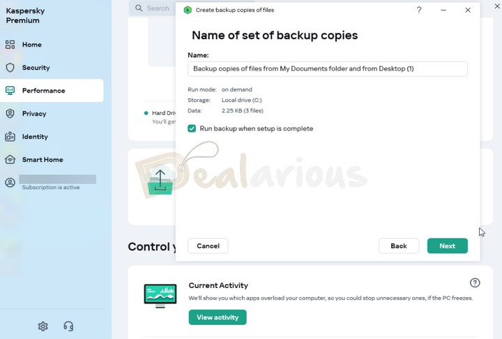 How to backup and restore in Kaspersky