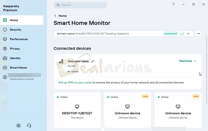 Monitor devices connected to home Wi-Fi network