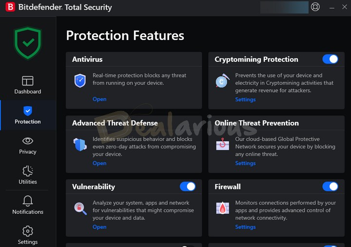 Bitdefender Total Security Protection Module