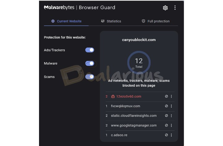 Browser protection with Malwarebytes Premium