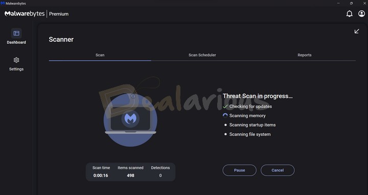 Detecting system threats with Malwarebytes Threat Scan