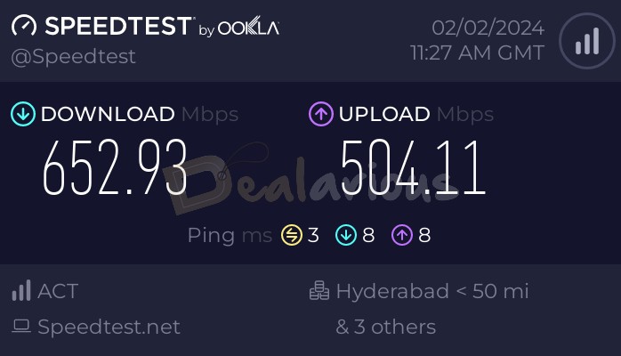 Connection speed without VPN