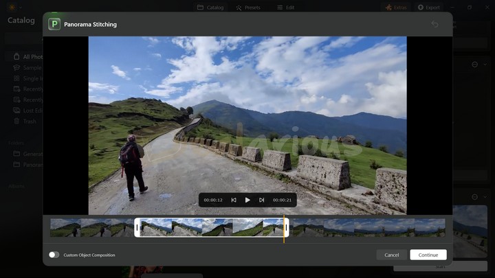 Create panoramic images with this extension