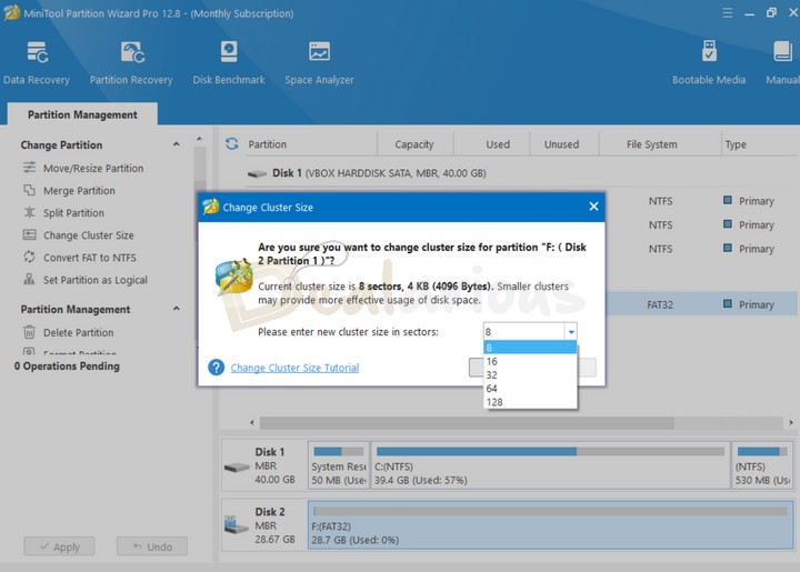 How to Change Cluster Size in MiniTool