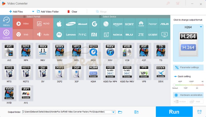 Convert H265 to H264 in WonderFox