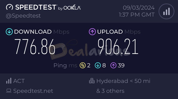 Connection speed without VPN (For NordVPN test)