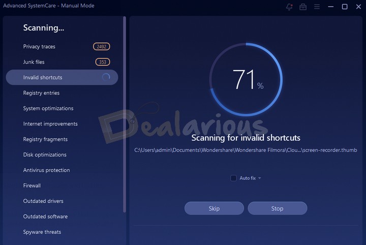 PC Scanning in Advanced SystemCare