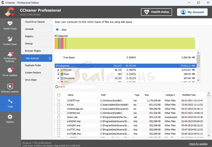 Analyze Drives with CCleaner 6