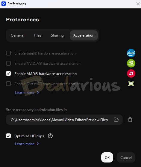 Movavi Video Editor 2025 Preferences