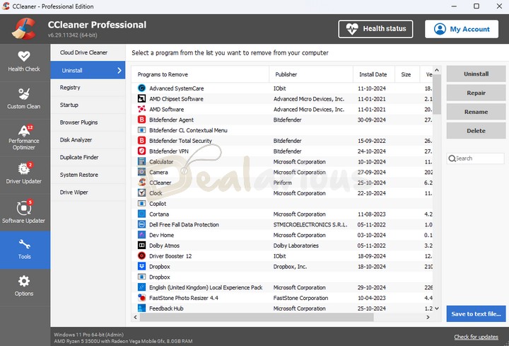 Ccleaner 6 Uninstaller