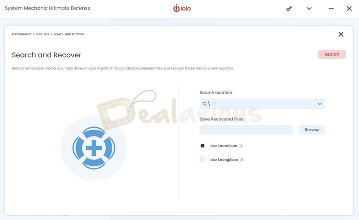 Recover lost files with iolo System Mechanic Ultimate Defense
