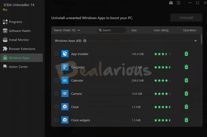 Remove Windows built-in Apps