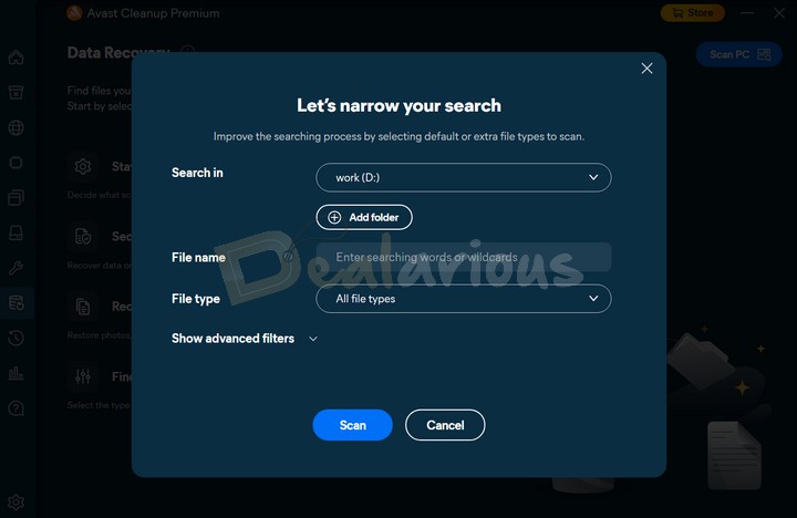 Recover deleted files