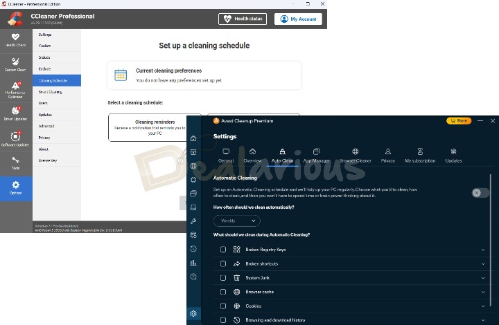 Automatic PC Maintenance with Avast Cleanup and CCleaner