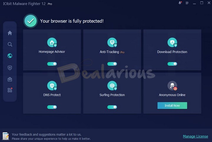 Browser Protection with IObit Malware Fighter 12 Pro