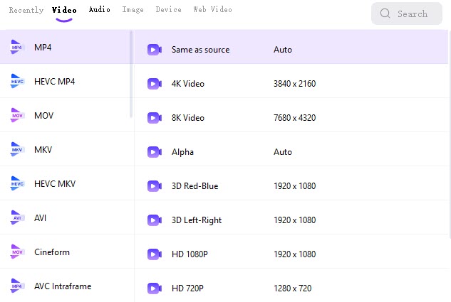 Supported Formats in UniConverter 16