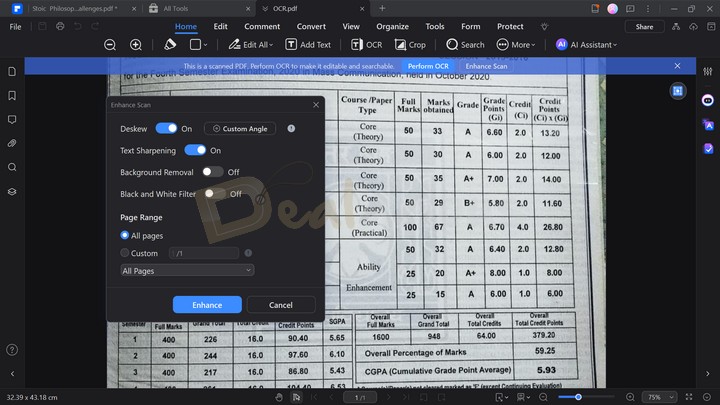 How to enhance scanned files with PDFelement 11