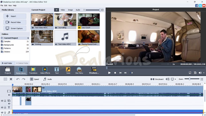 AVS Video Editor Program Interface