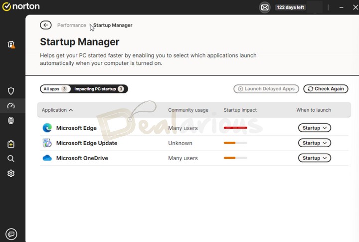 Optimize Startup Programs with Norton