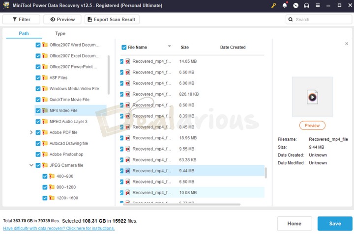 Original folder structure not retained in MiniTool Power Data Recovery