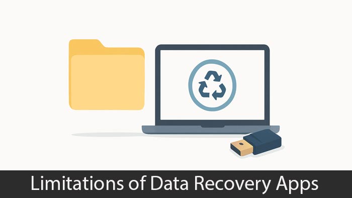 What are the limitations of data recovery app