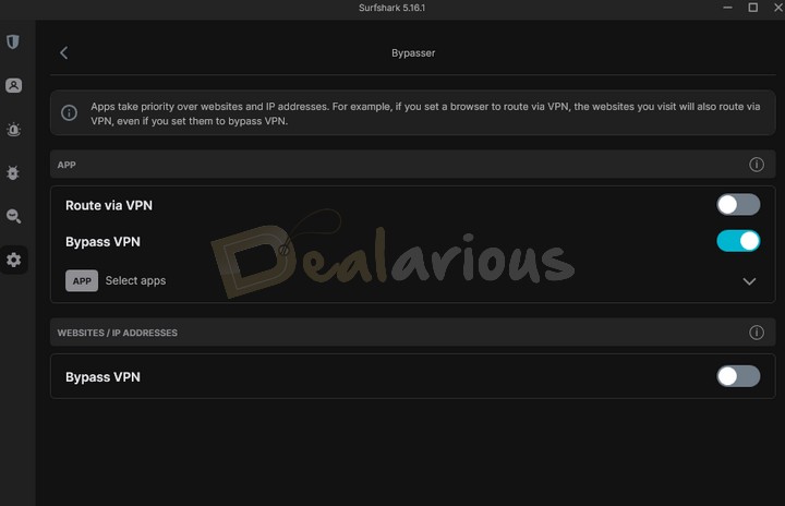 How to bypass VPN for some applications