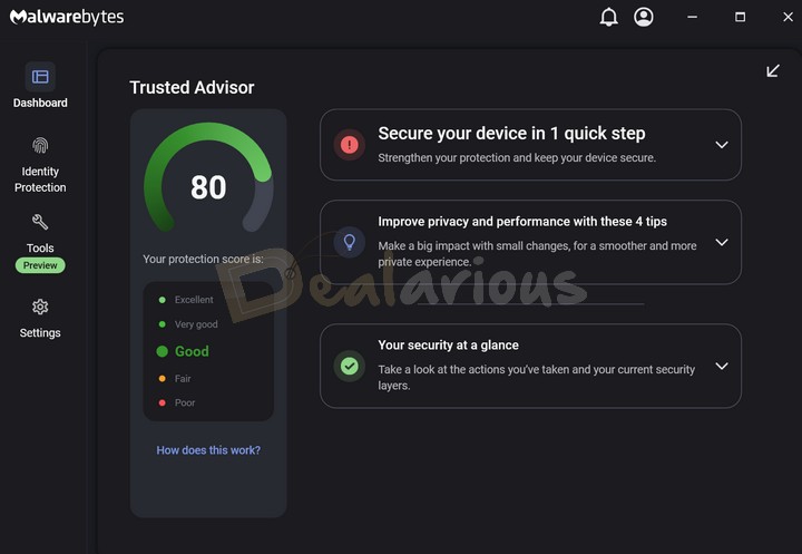 Trusted Advisor tool in Malwarebytes Premium Security