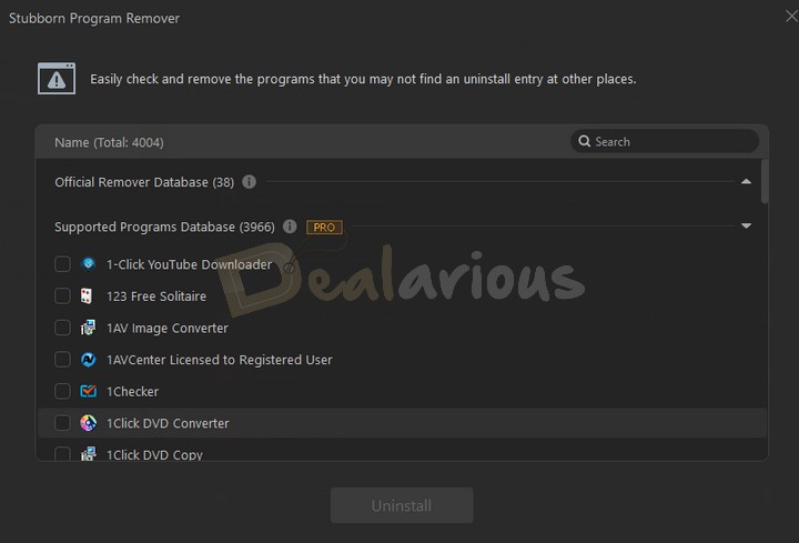 Remove Stubborn Programs using IObit Uninstaller 15