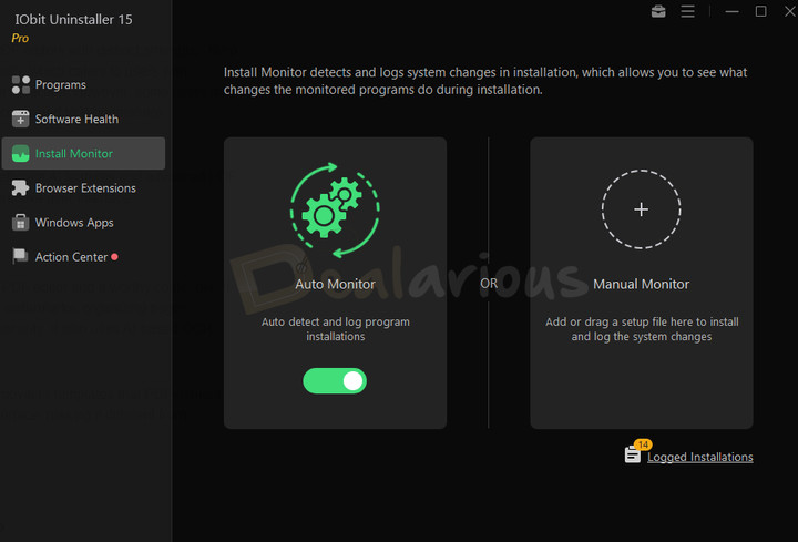 Monitor Program Installations with IObit Uninstaller