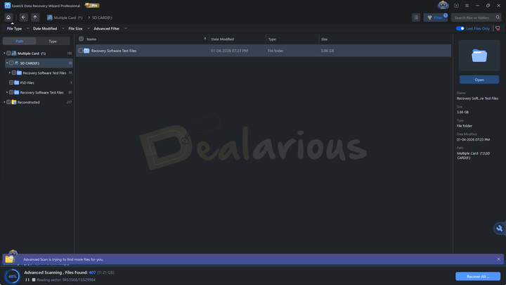 Easeus data recovery pro scanning Scanning an SD card with EaseUS Data Recovery Wizard Pro